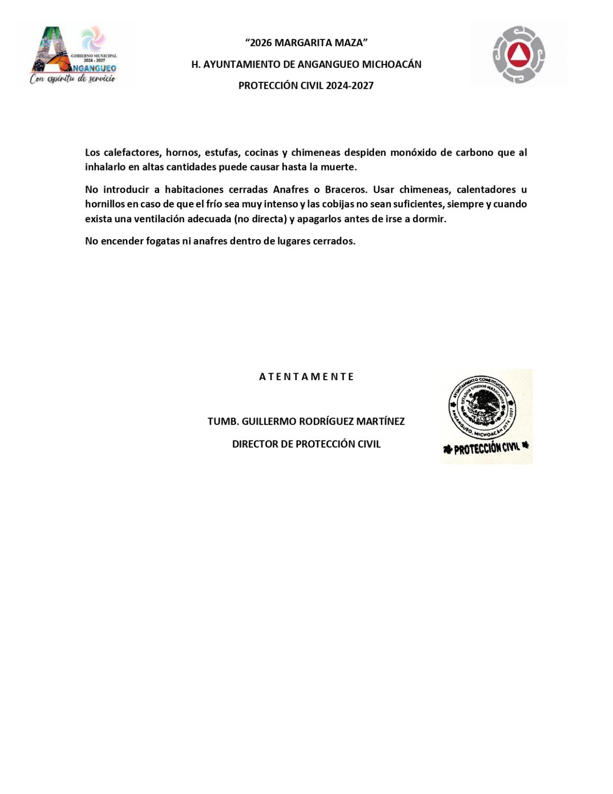 Recomendaciones ante Alerta Meteorológica