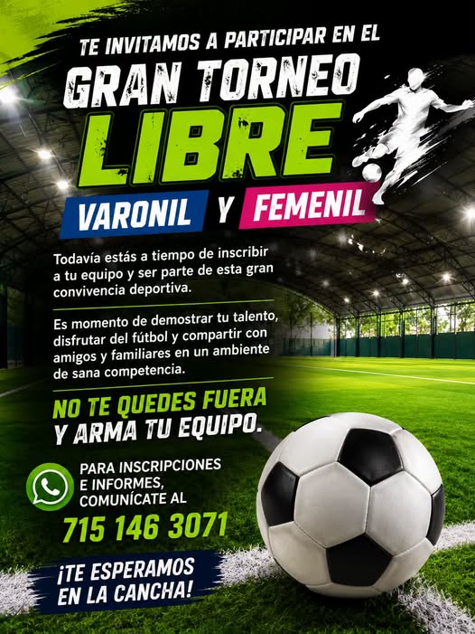 TORNEO LIBRE VARONIL Y JUVENIL